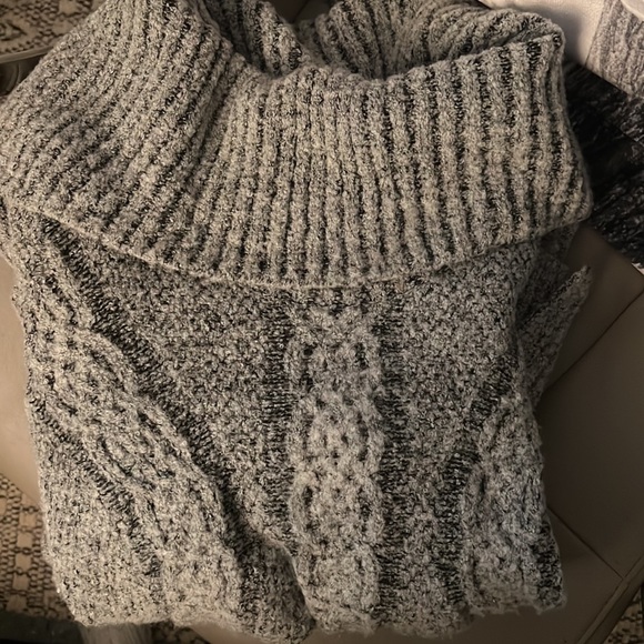 Anthropologie Angel Of The North Cabled Boucle Sweater - Gray - Small - Picture 4 of 7